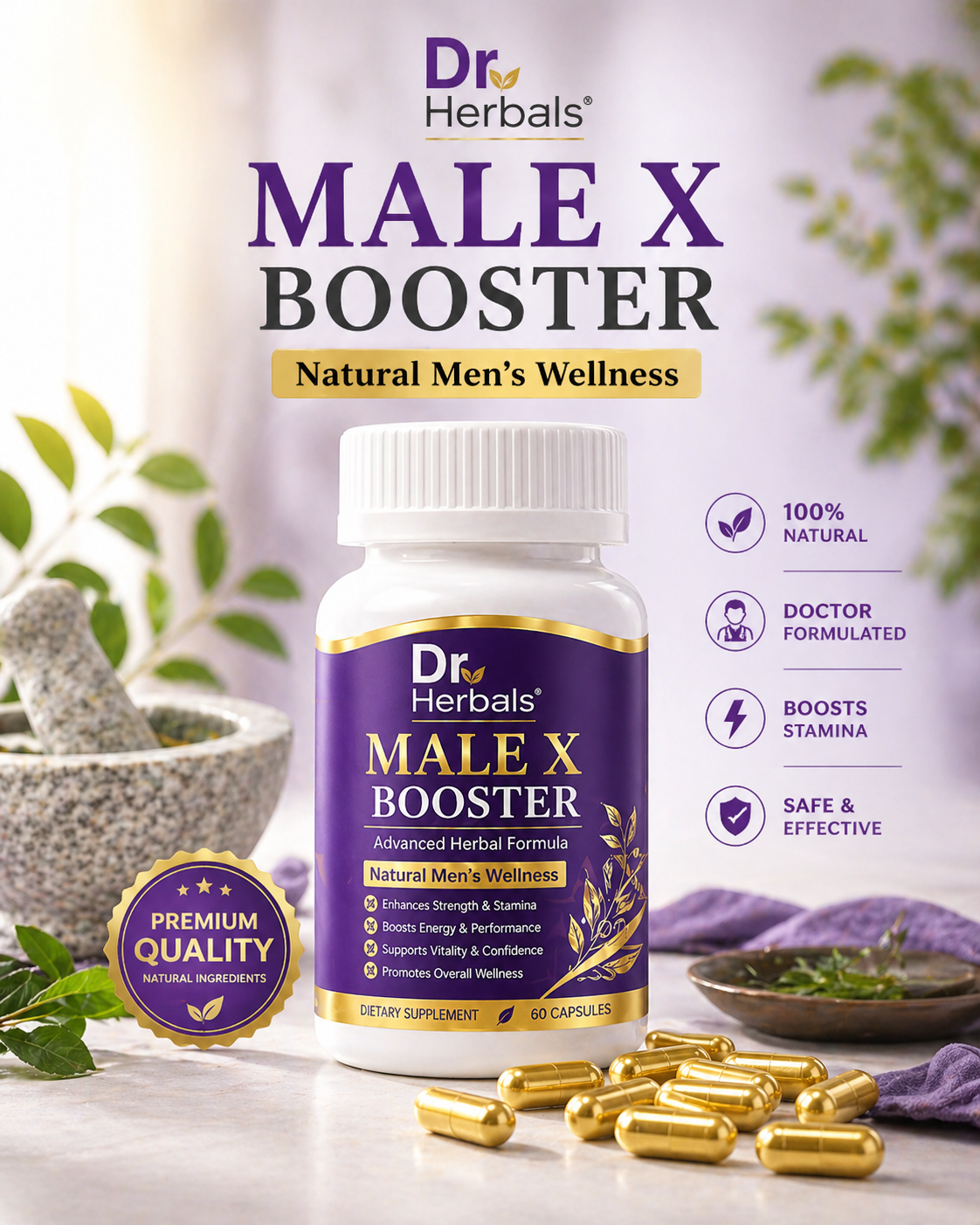 Dr Herbals Male X Booster - Pack of 60