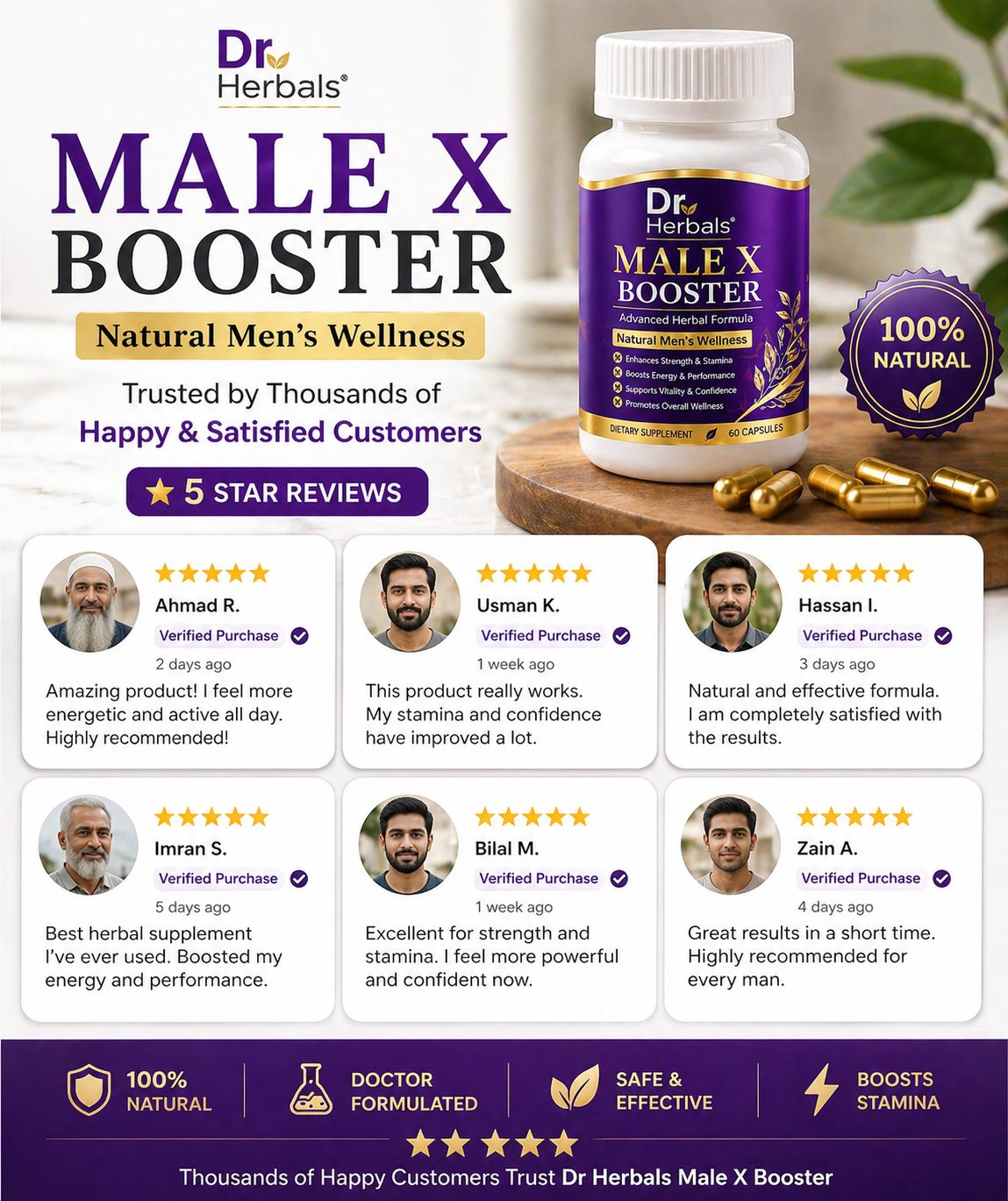 Dr Herbals Male X Booster - Pack of 60