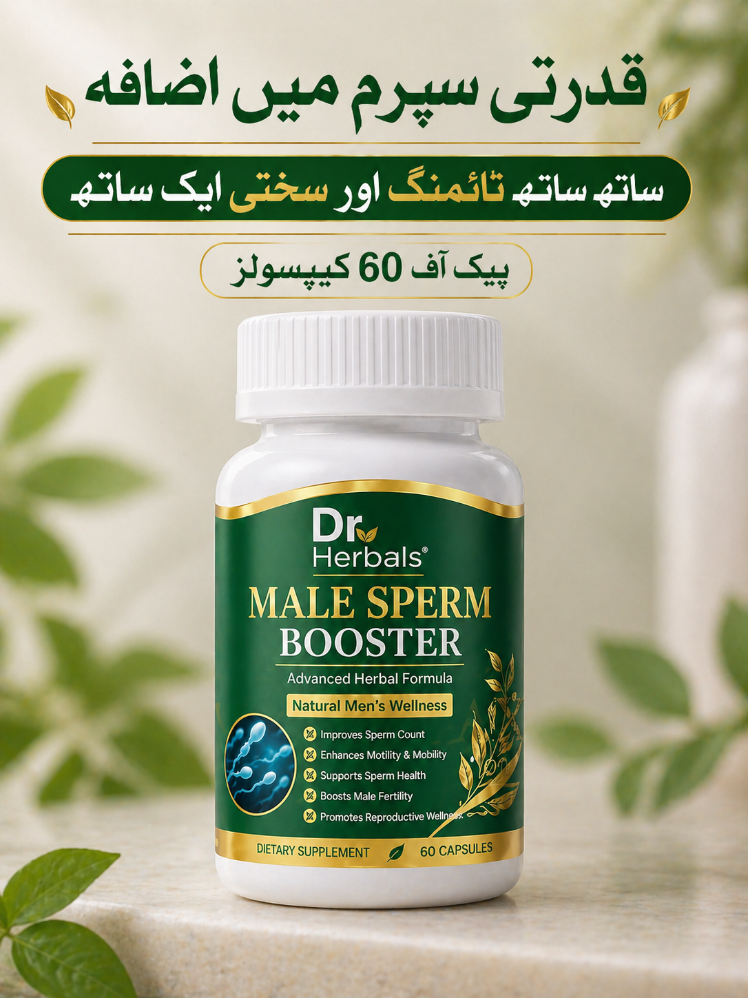 Dr Herbals Male Fertility Support Capsules - Pack of 60